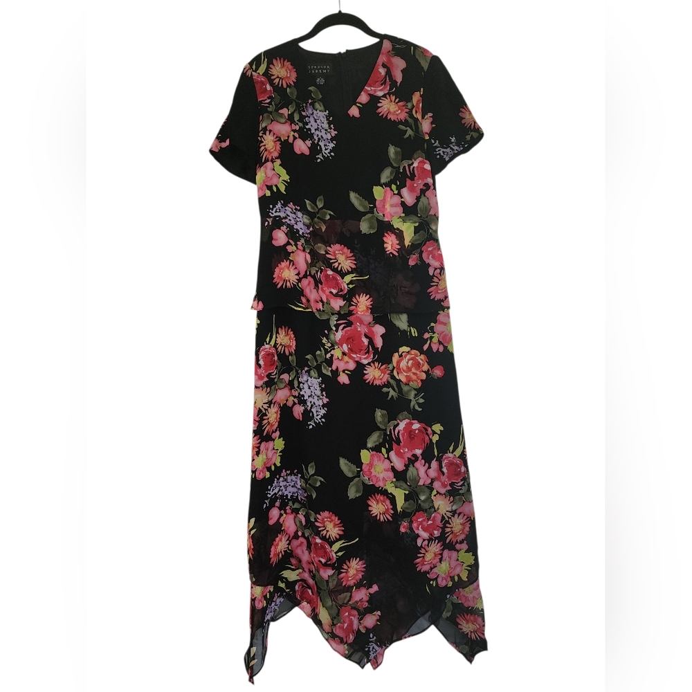 VTG SPENSER JEREMY 100% silk floral dress, size 6